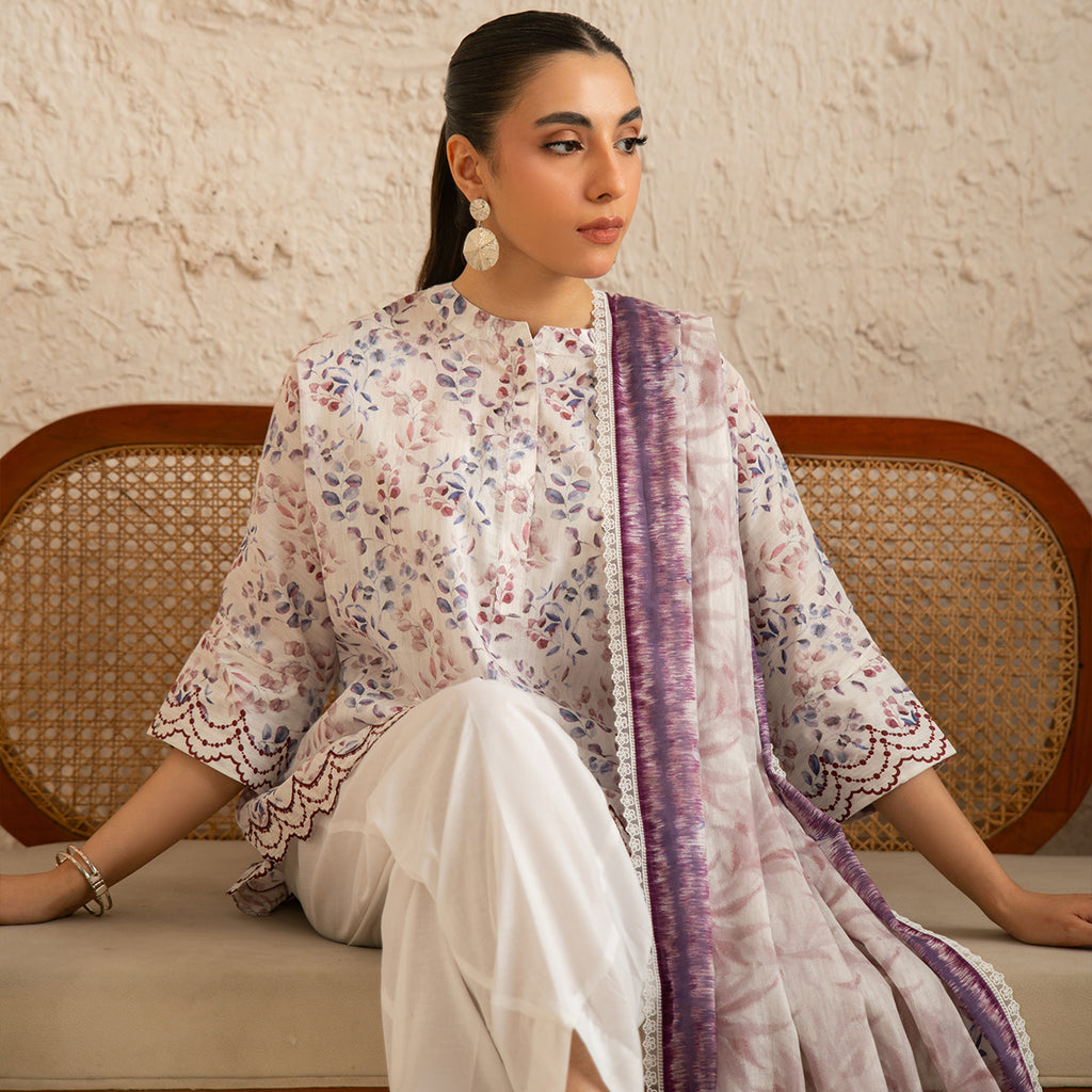 Blooming Ensemble 3PC Unstitched Suit