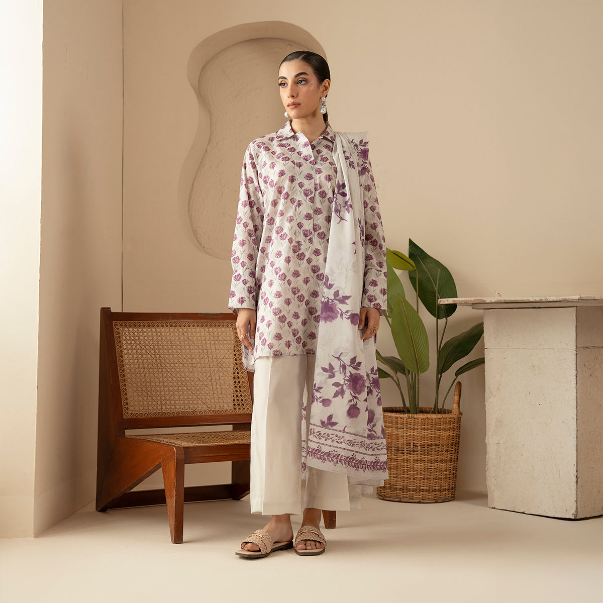 Floral Affair 3PC Unstitched Suit