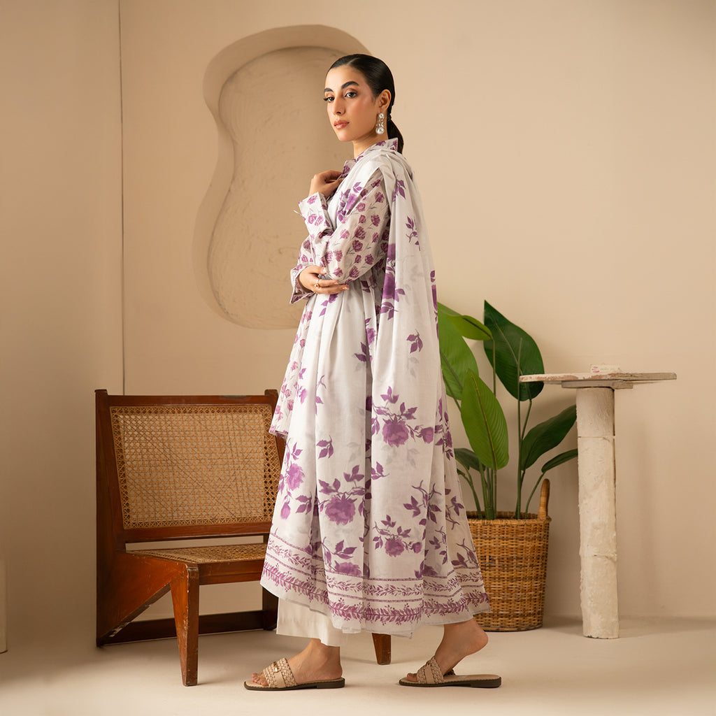 Floral Affair 3PC Unstitched Suit