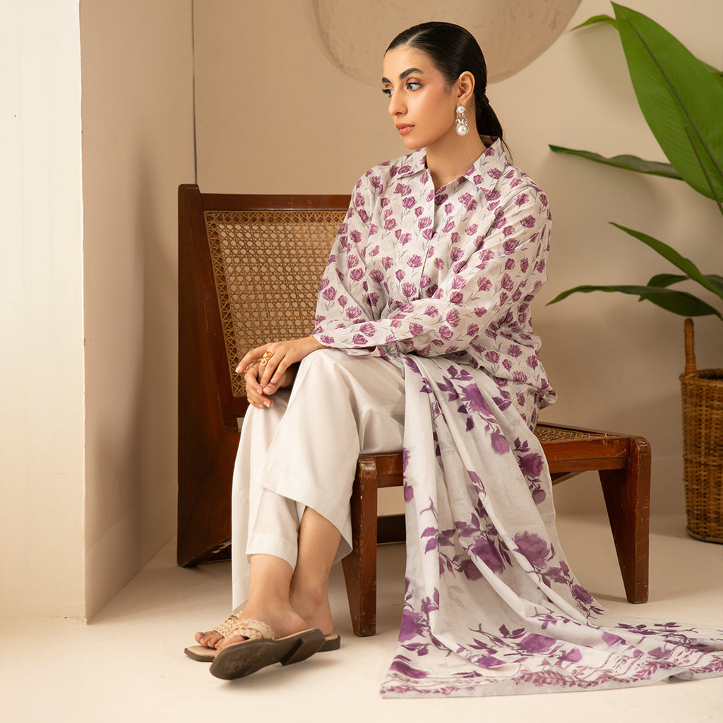 Floral Affair 3PC Unstitched Suit