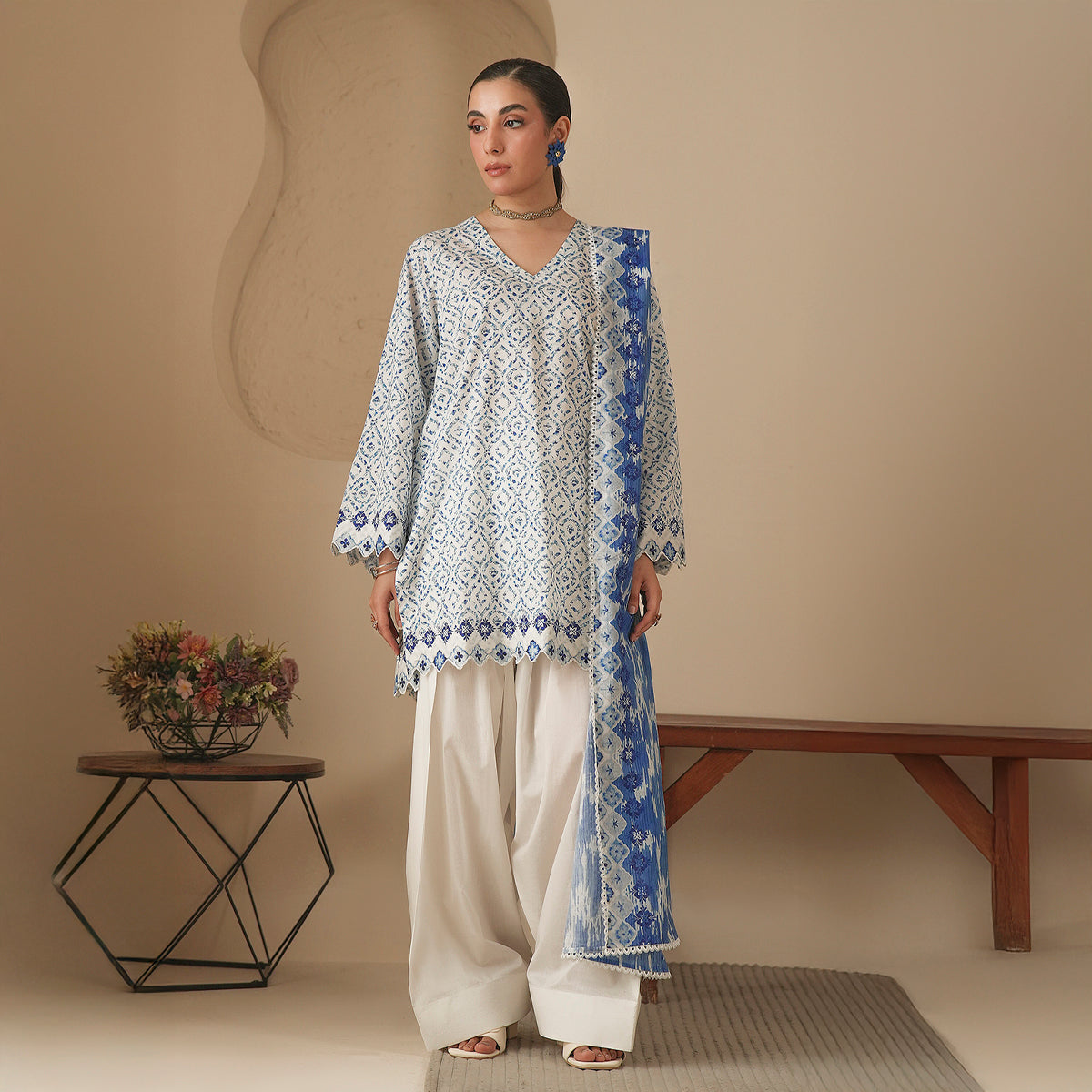 Cobalt Dream 3PC Unstitched Suit