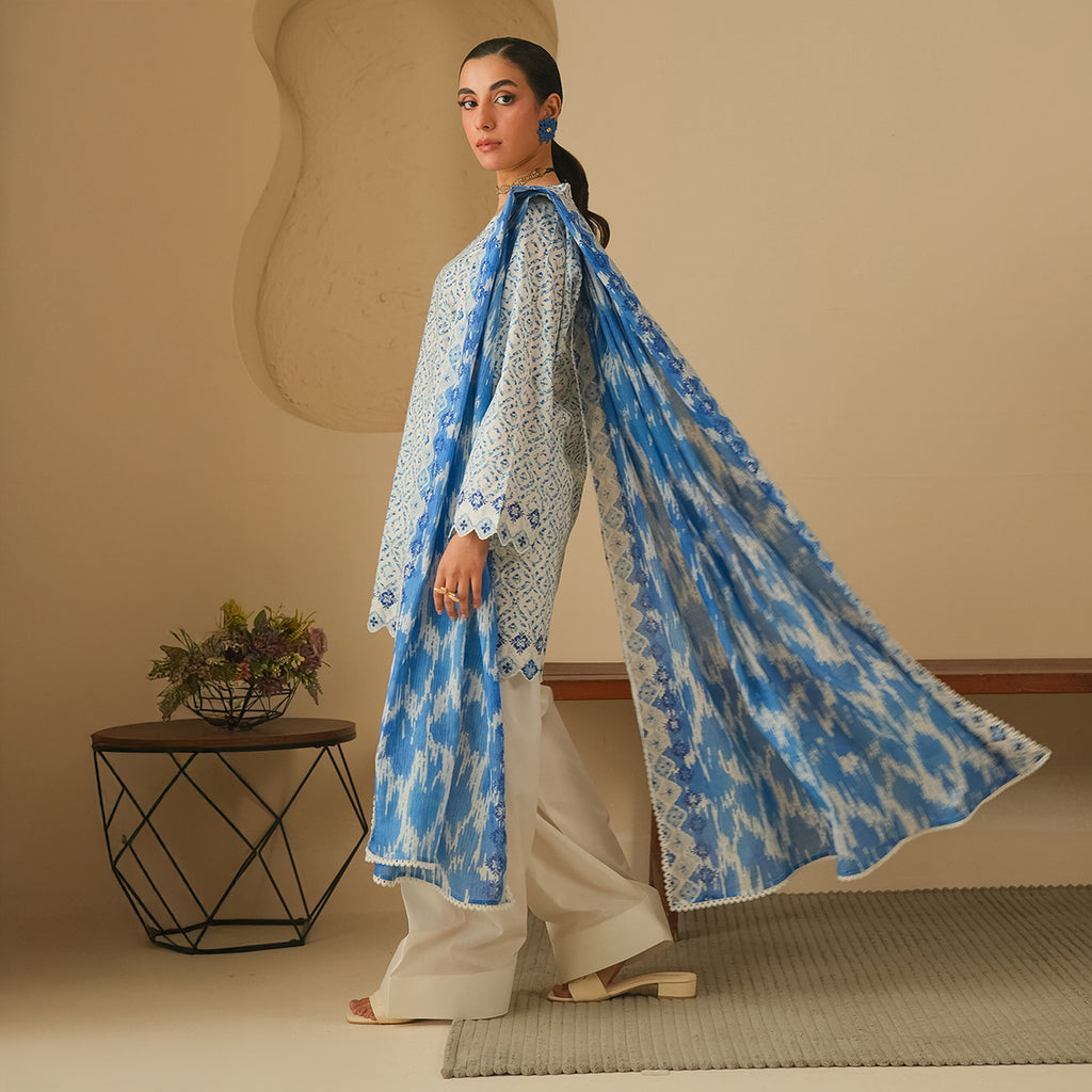 Cobalt Dream 3PC Unstitched Suit