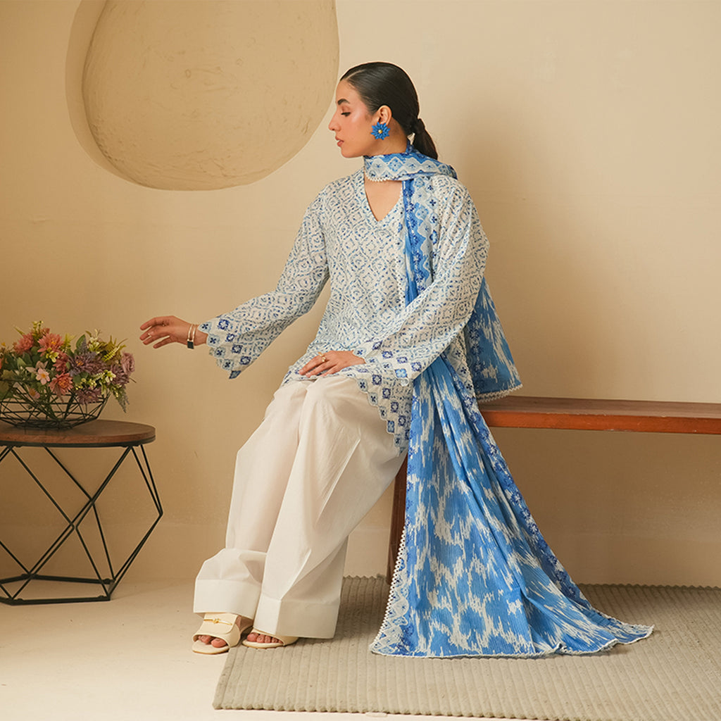 Cobalt Dream 3PC Unstitched Suit