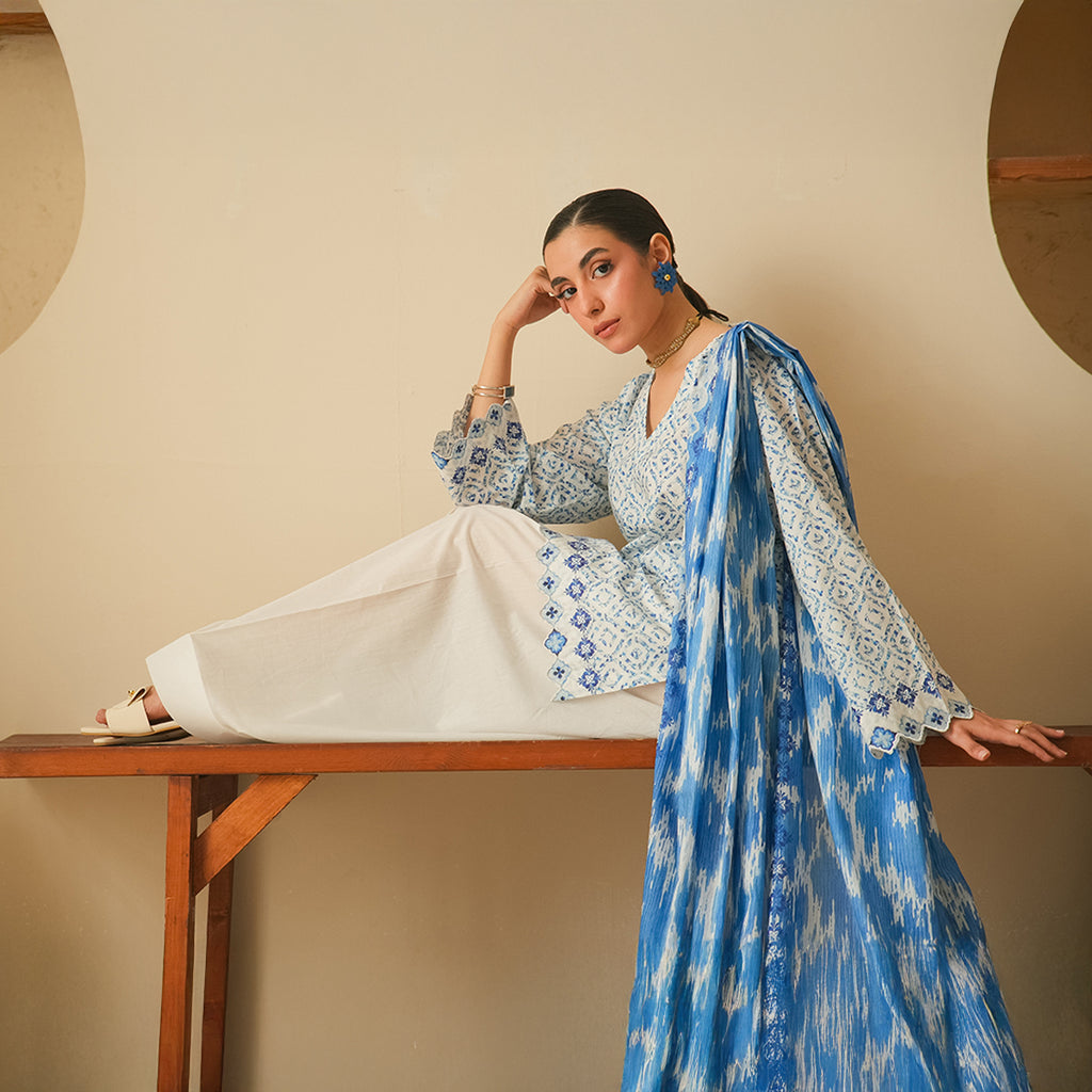 Cobalt Dream 3PC Unstitched Suit
