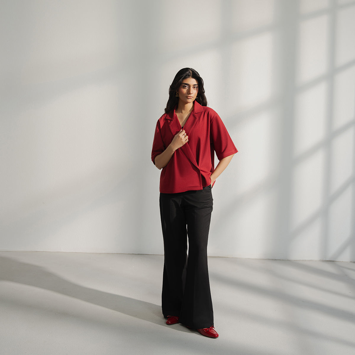 Assymetrical Pique Top