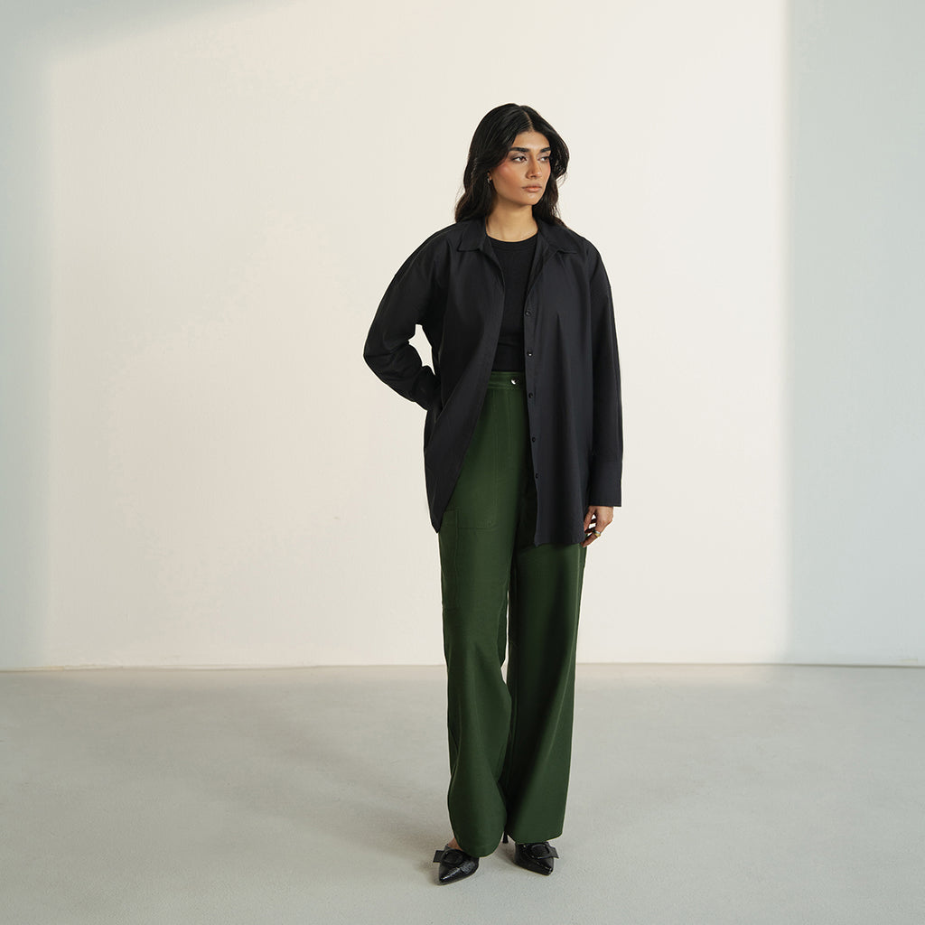 Twill Terry Cargo Pants