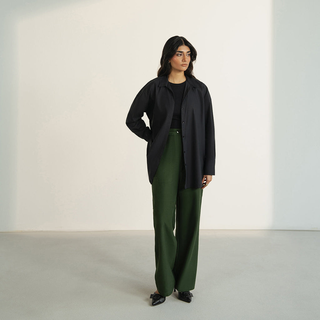 Twill Terry Cargo Pants