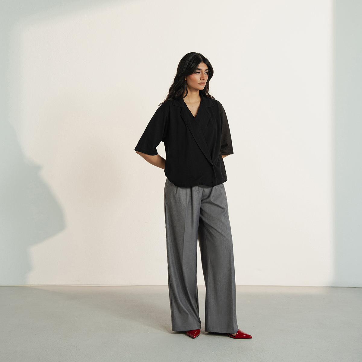 Assymetrical Pique Top