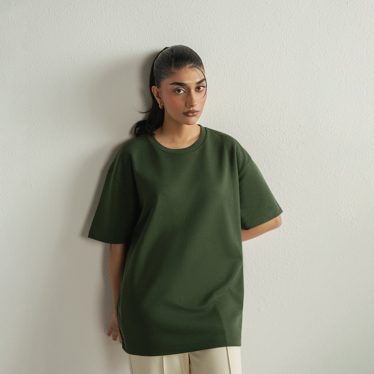 buy best Basic Oversized T‑Shirt for ladies online in pakistan