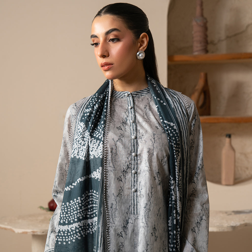 Frosty Sand 3PC Unstitched Suit