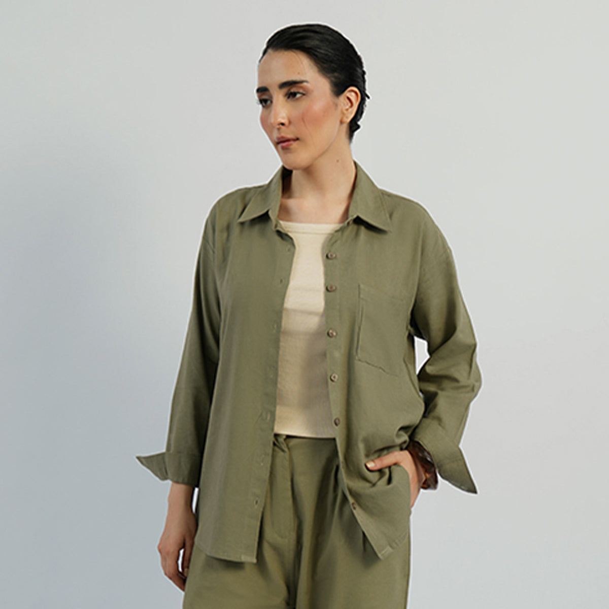 Cottonello Regular Olive Shirt