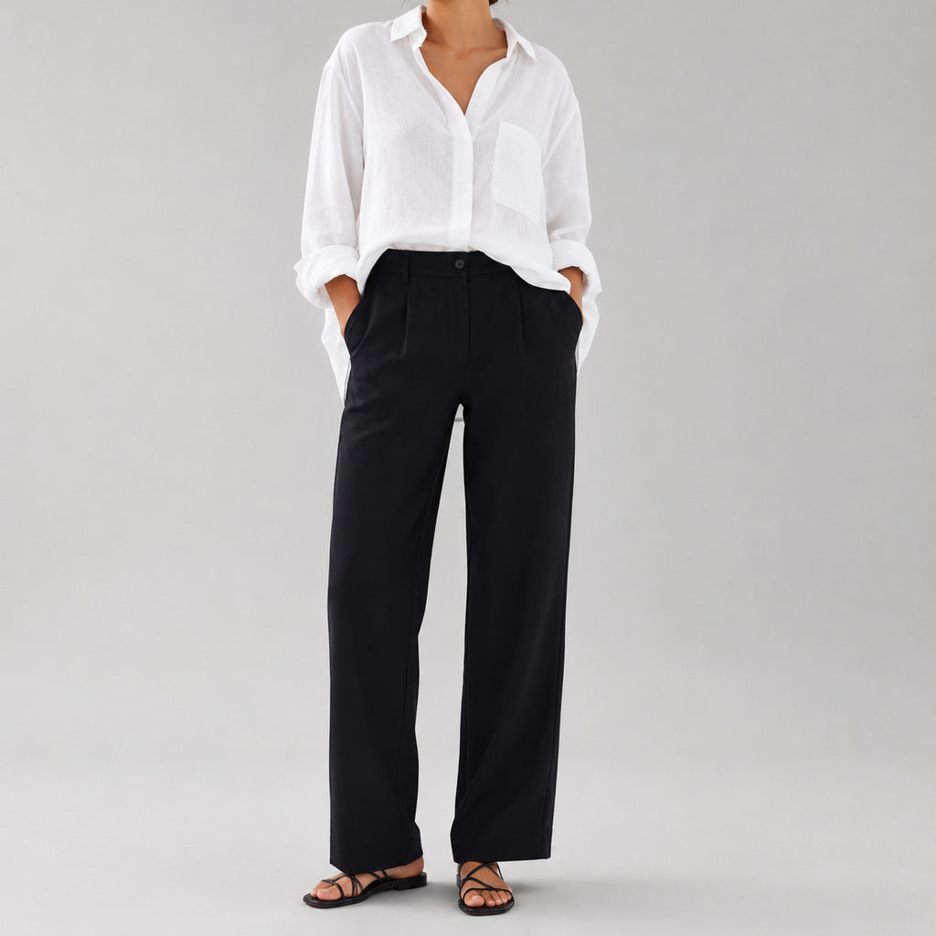 Cottonello Pleated Pants
