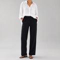 Cottonello Classic Linen Pleated Pants
