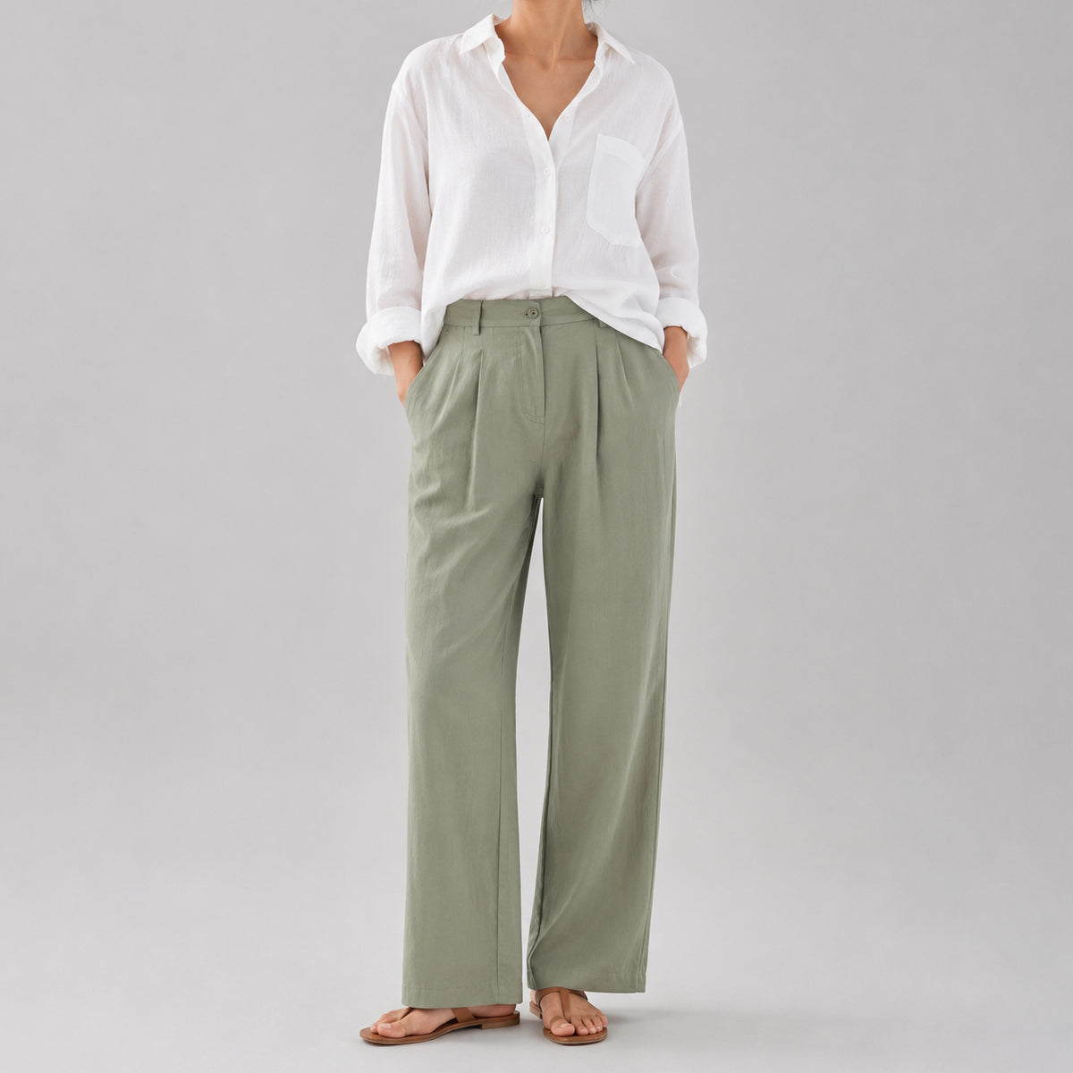 Cottonello Olive Trouser
