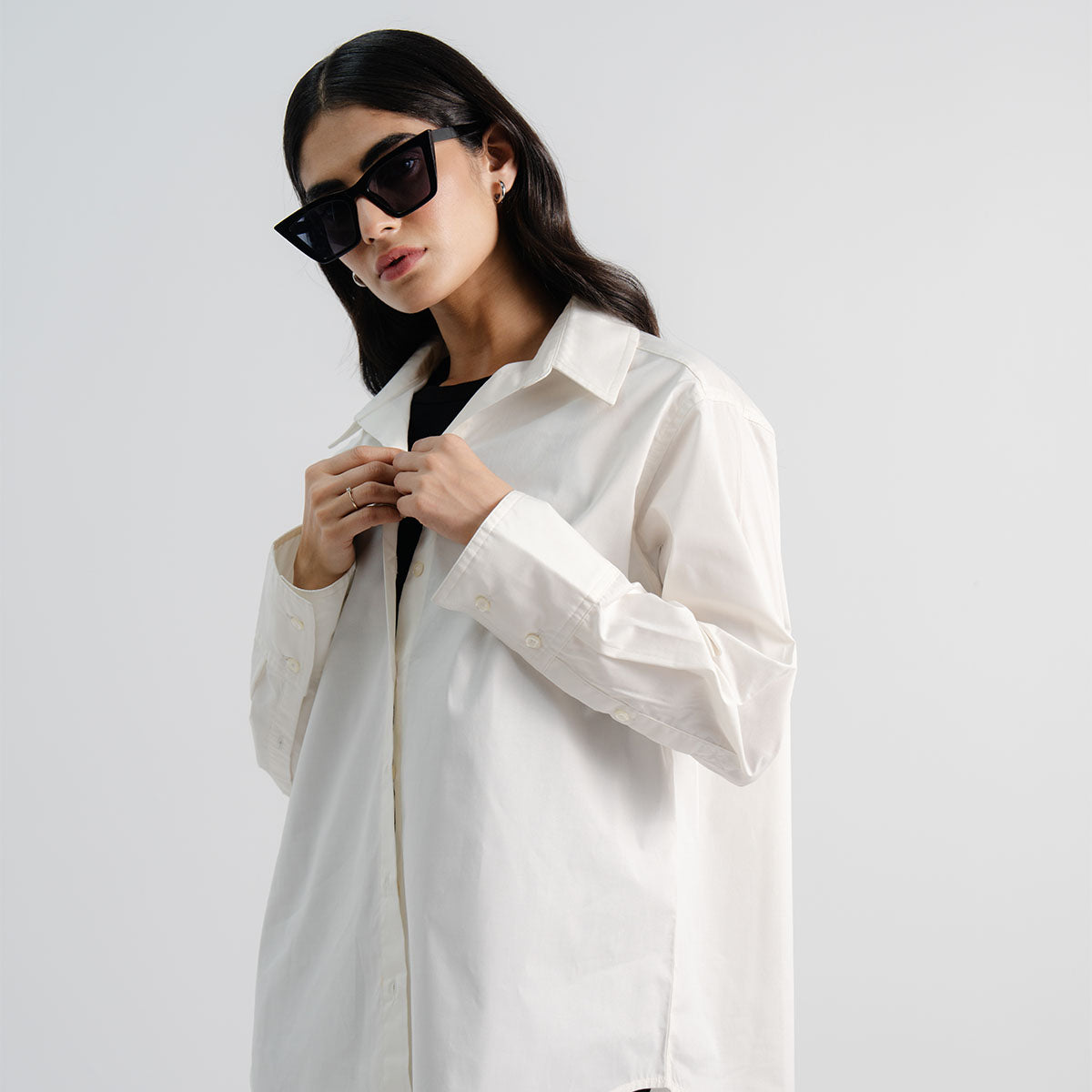 Oversized Button-Down Shirt