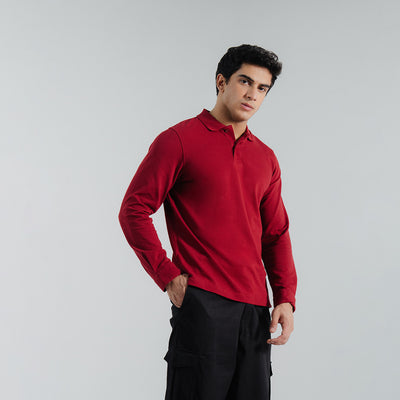 Regular Fit Full Sleeve Polo