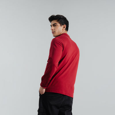 Regular Fit Full Sleeve Polo