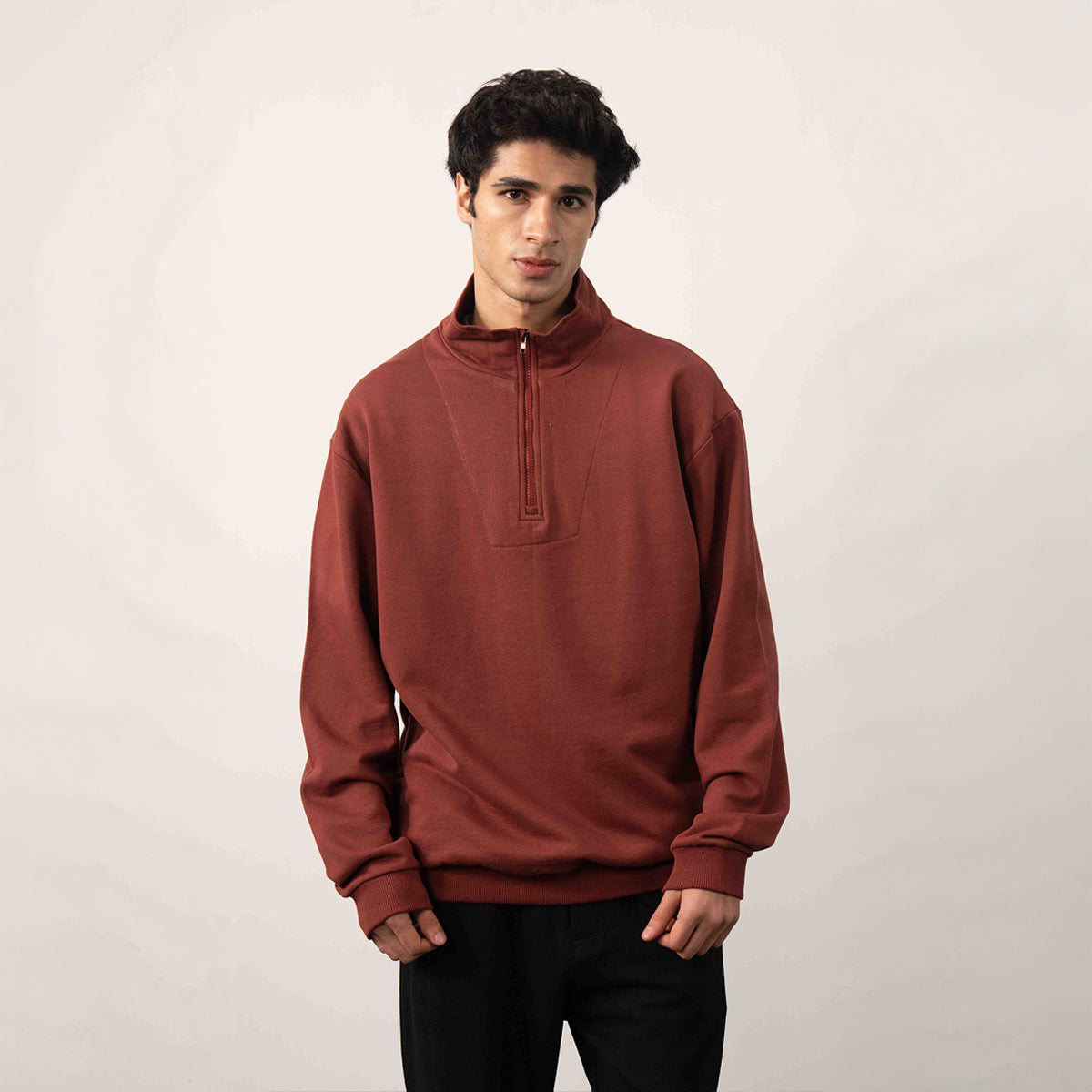 Half Zipper Mock Neck