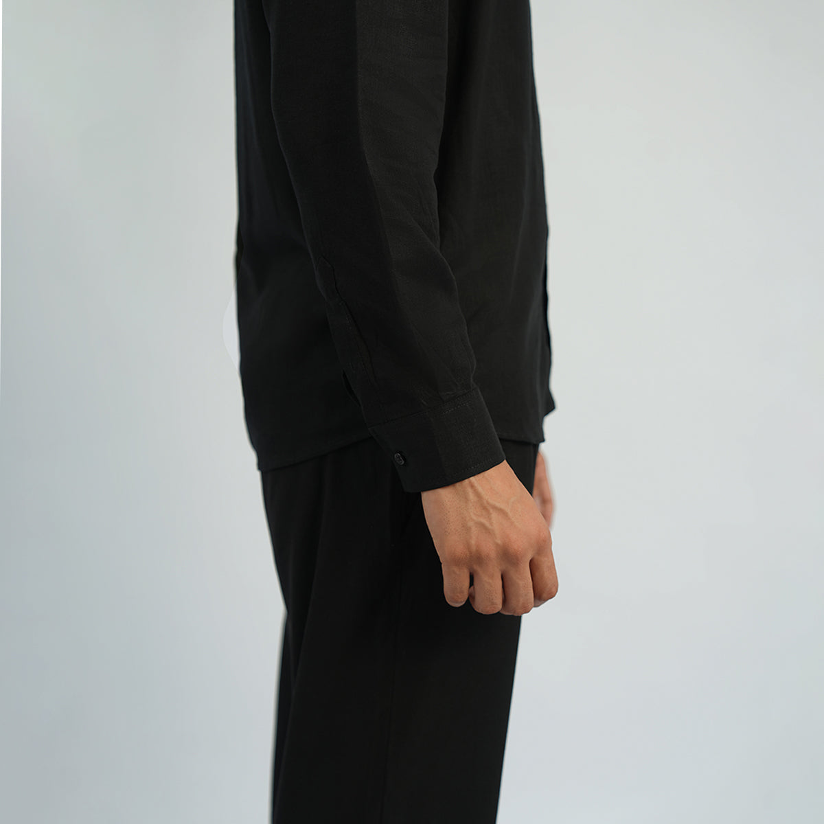 Cottonello Ban Collar Shirt