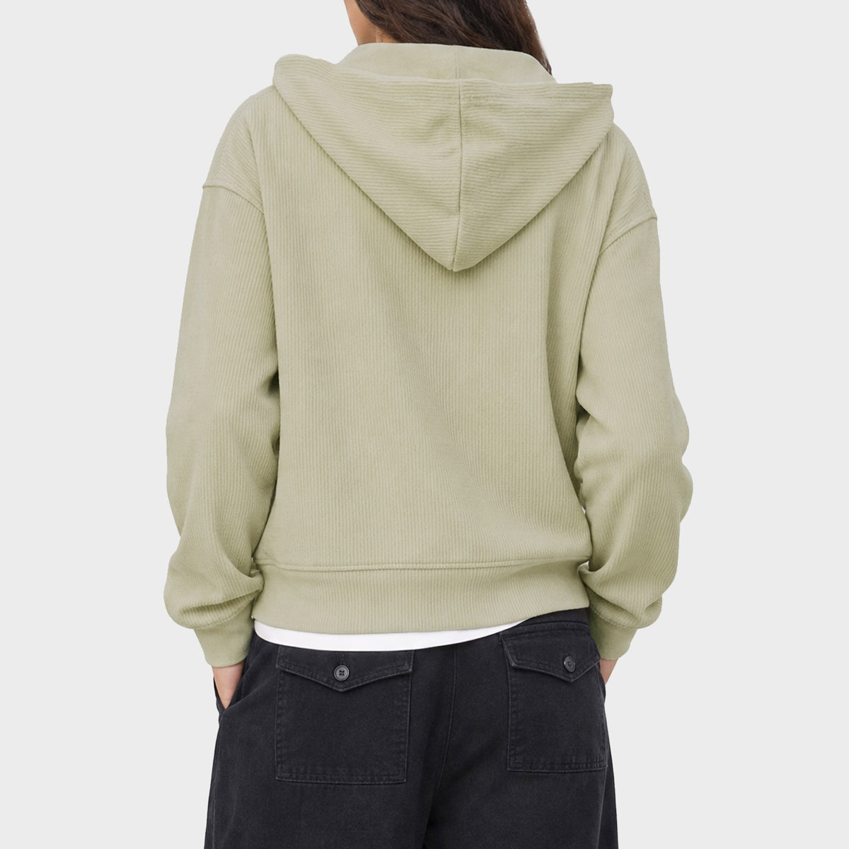 Knit Cord Zipper Jacket