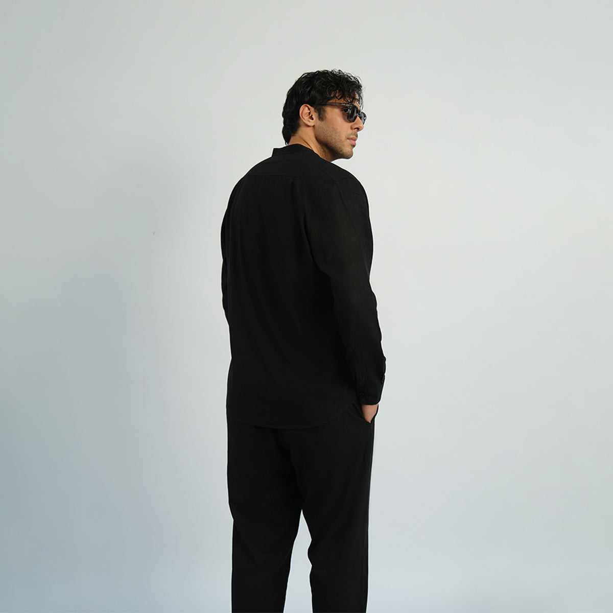 Cottonello Ban Collar Shirt