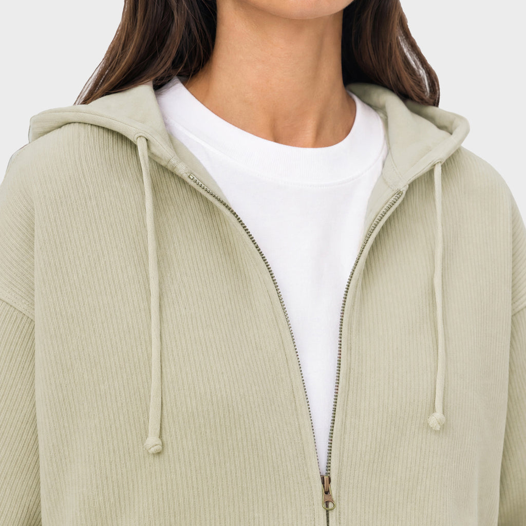 Knit Cord Zipper Jacket