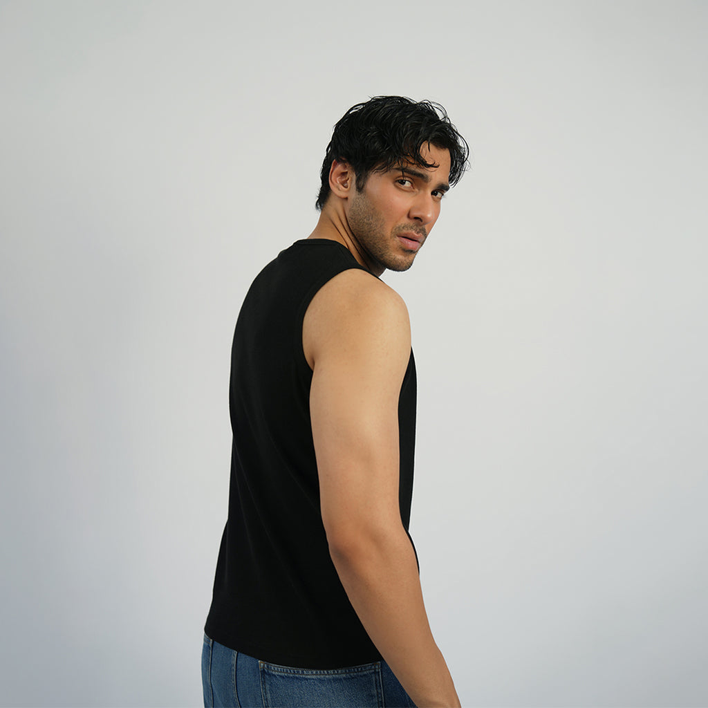 Black Regular Tank Top
