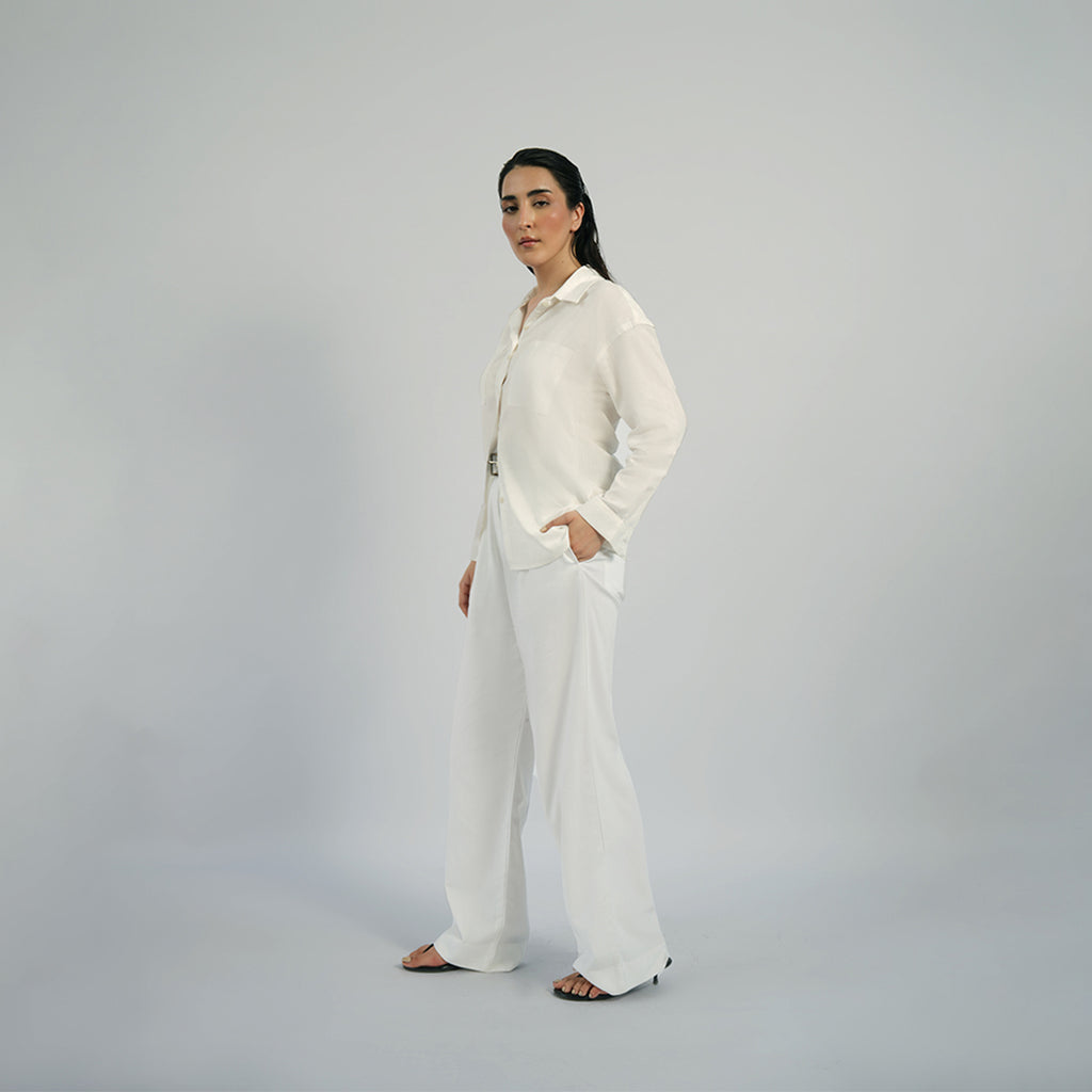 Cottonello Classic Linen Pleated Pants