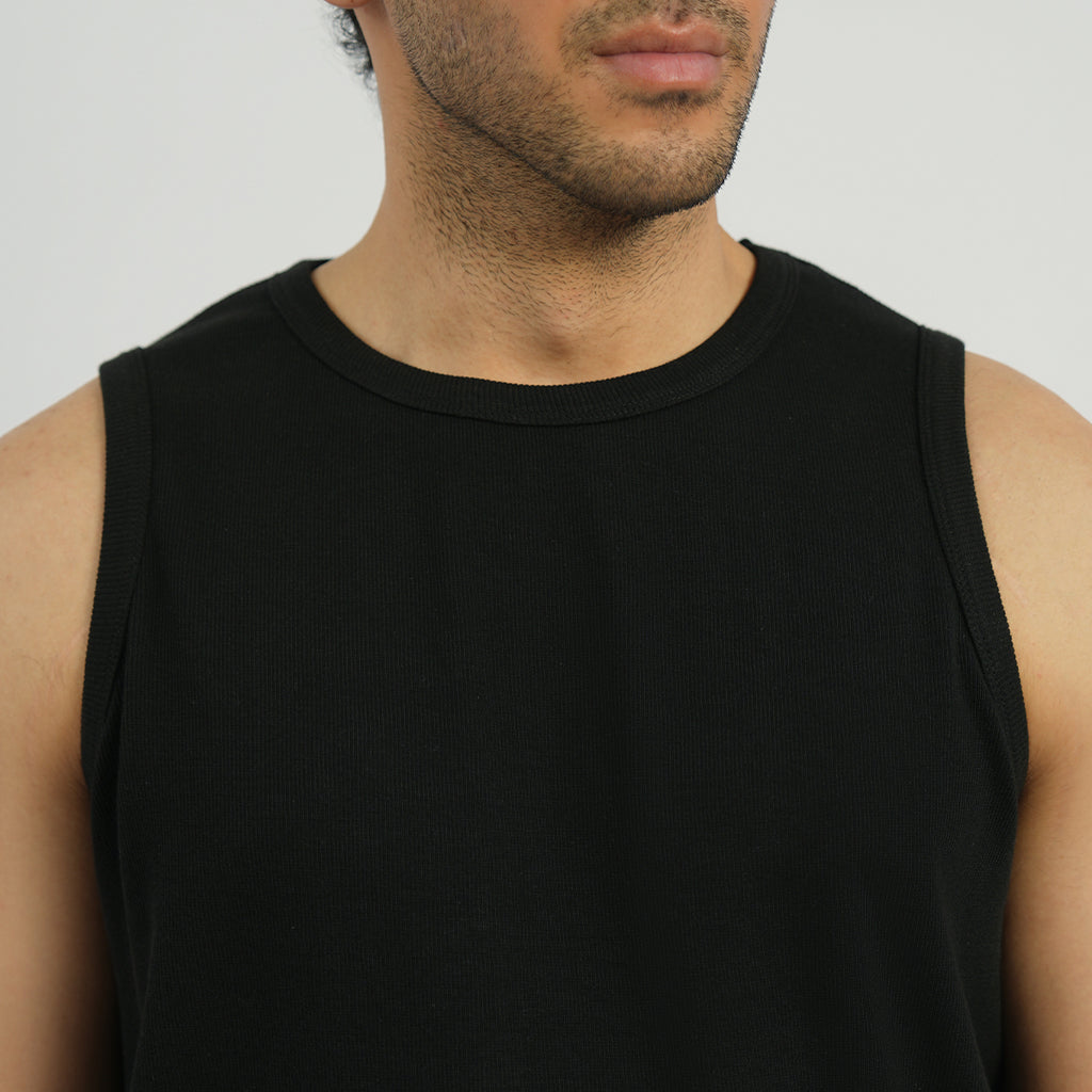 Black Regular Tank Top