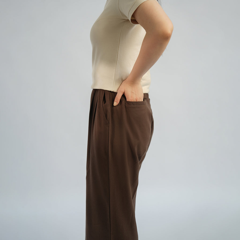 Cottonello Classic Linen Brown Trouser