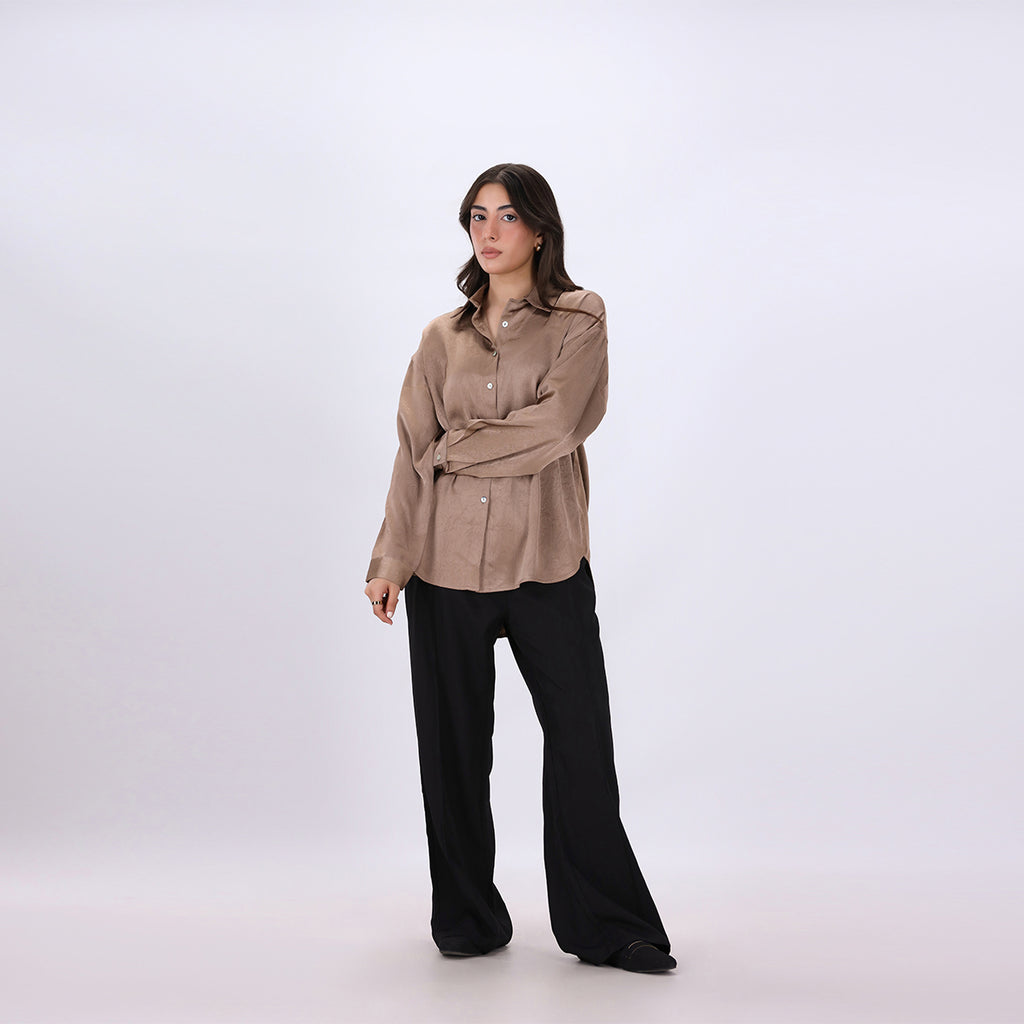 Wide Leg Pleated Suit Pant