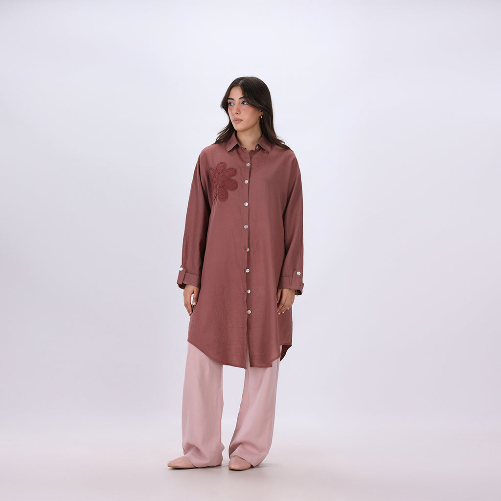 Embellished Textured Shirt