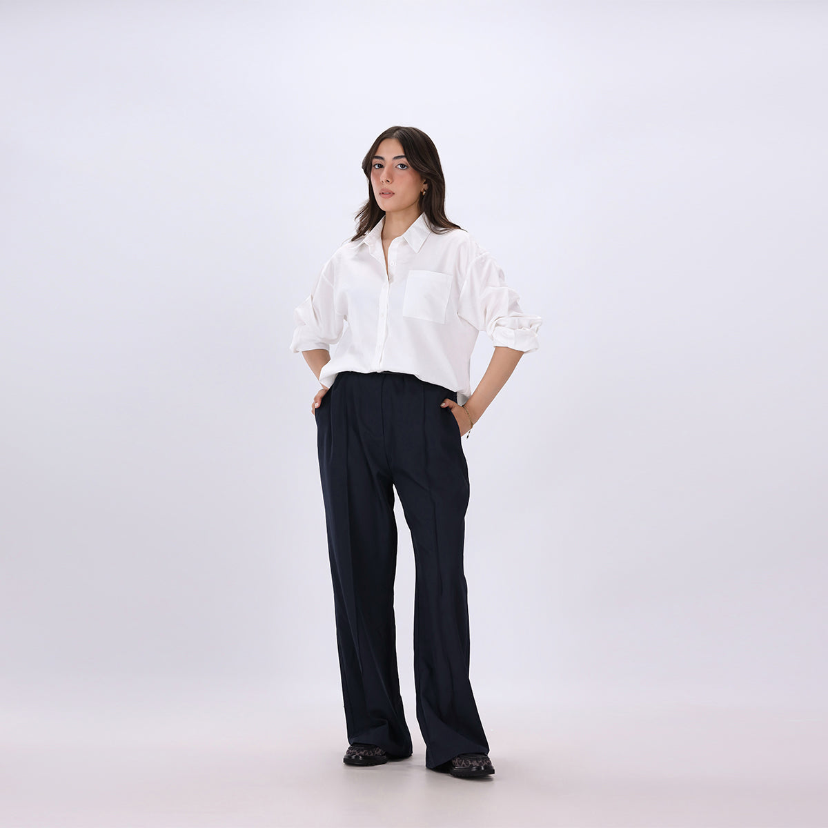 Concealed Belt Tailored Pant