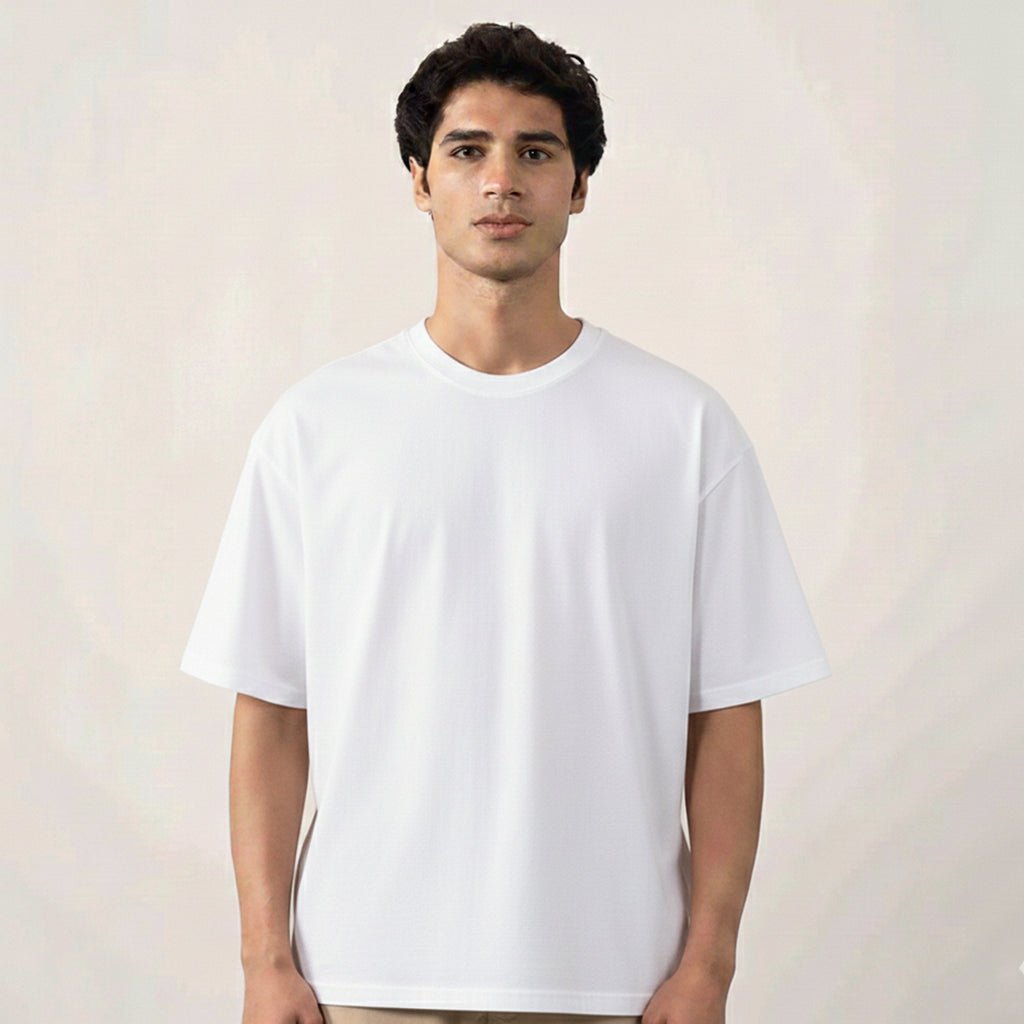 Crew neck Short Sleeve Tee with neck rib