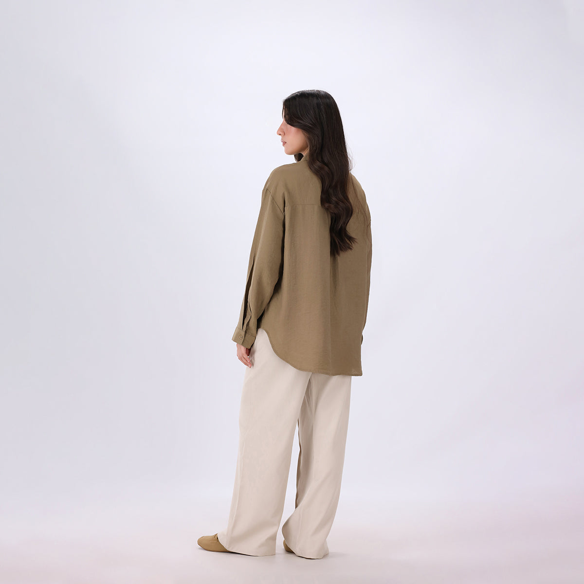 Textured Shirt with 3D flowers