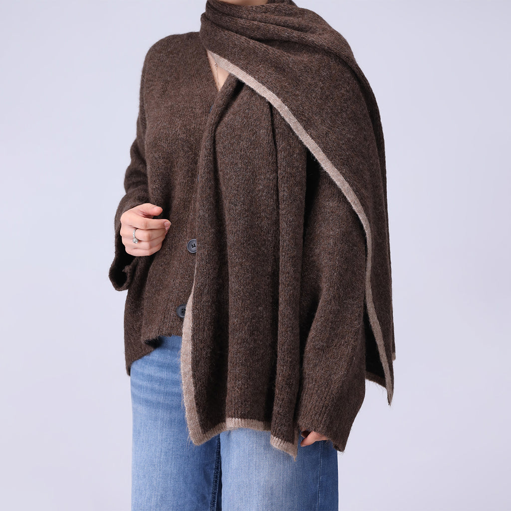 Oversized Cardigan with Scarf