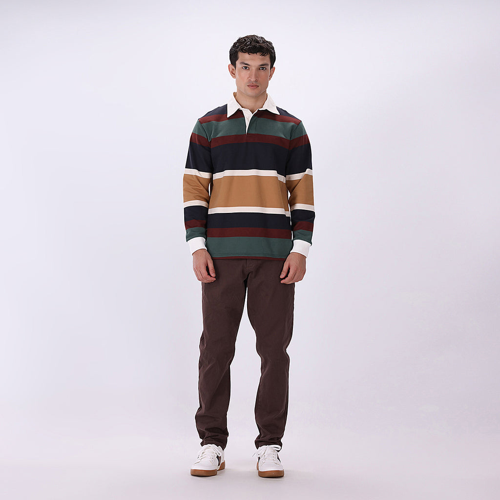 Yarn dyed Rugby Polo