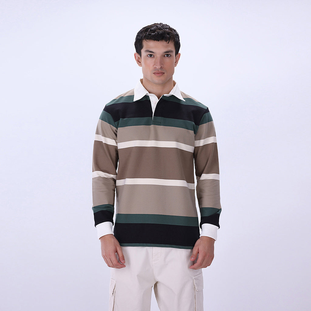 Yarn dyed Rugby Polo