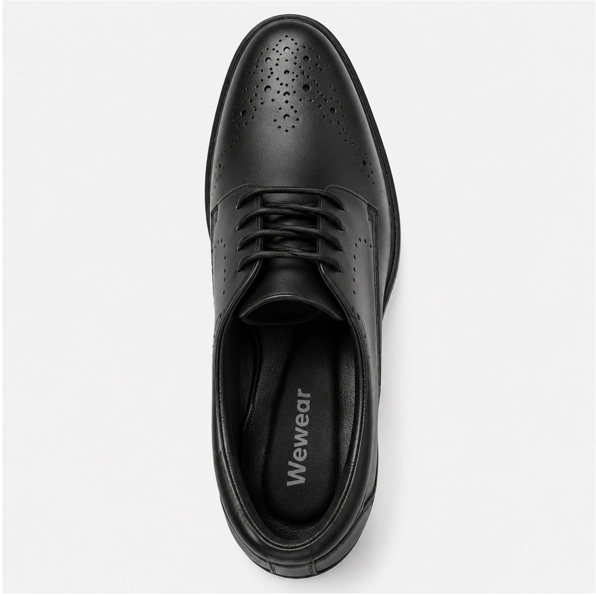LACE BOSS - Men’s Black Leather Lace-Up
