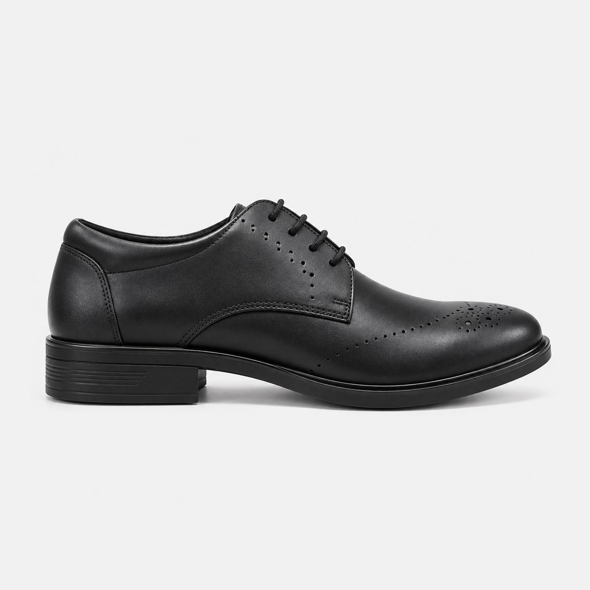 LACE BOSS - Men’s Black Leather Lace-Up