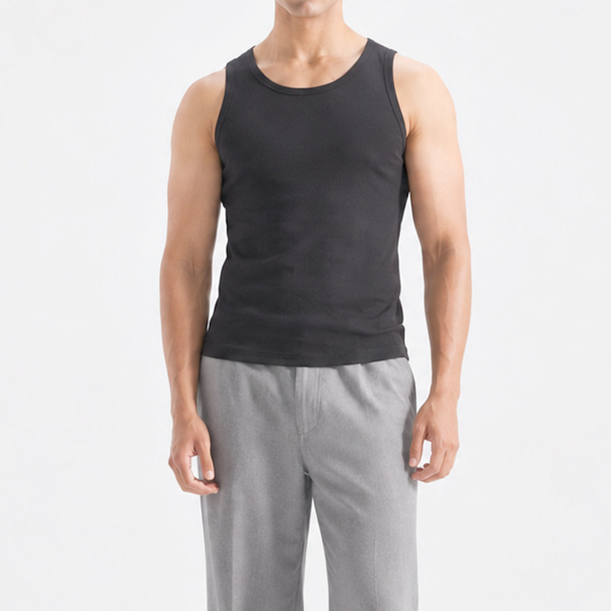 Black Regular Tank Top