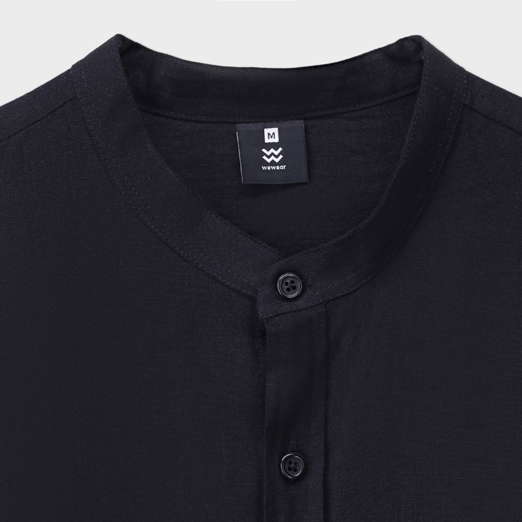 Cottonello Ban Collar Shirt
