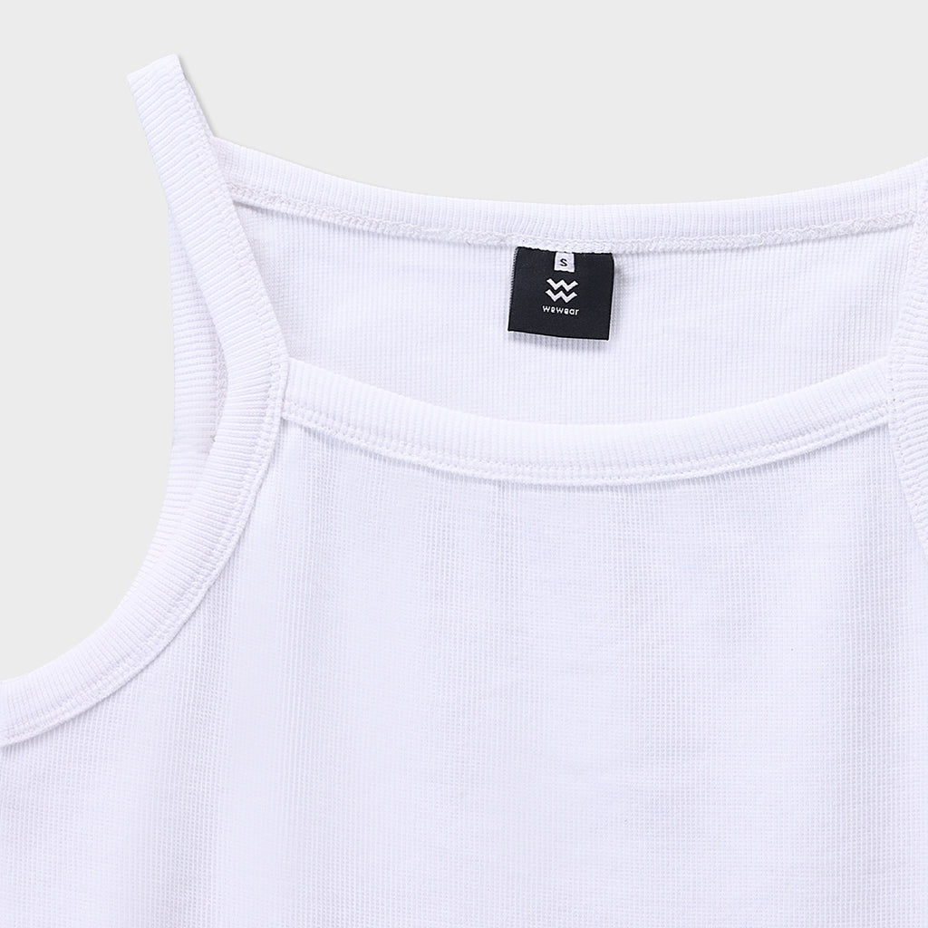 White Rib Regular Camisole Top