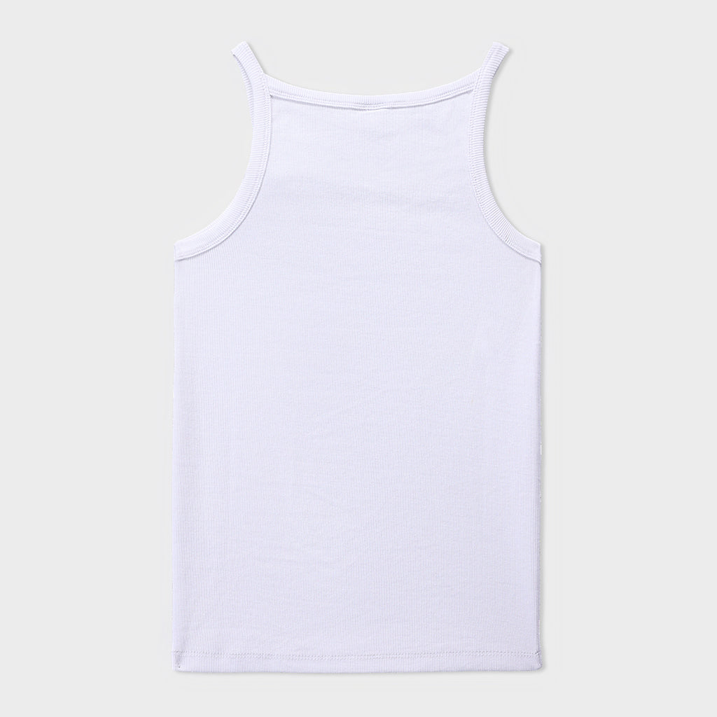 White Rib Regular Camisole Top