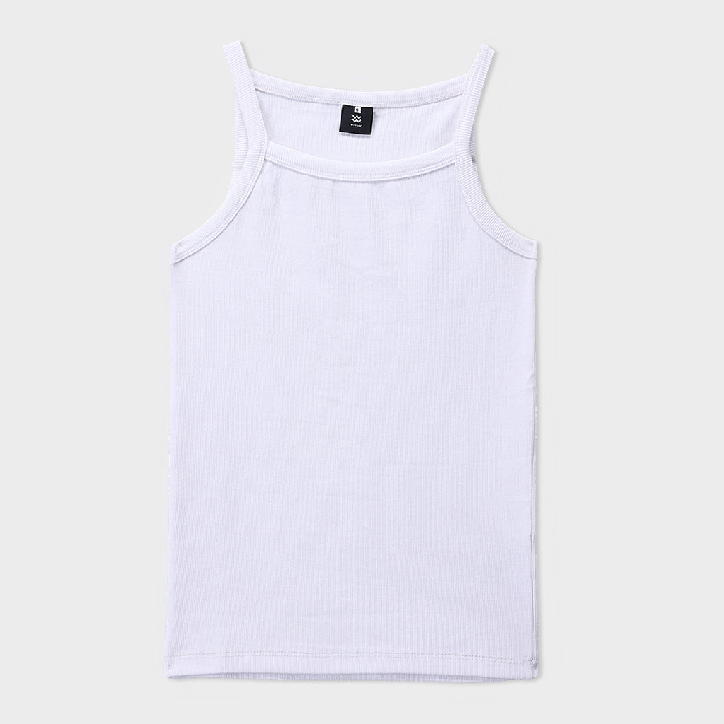 White Rib Regular Camisole Top