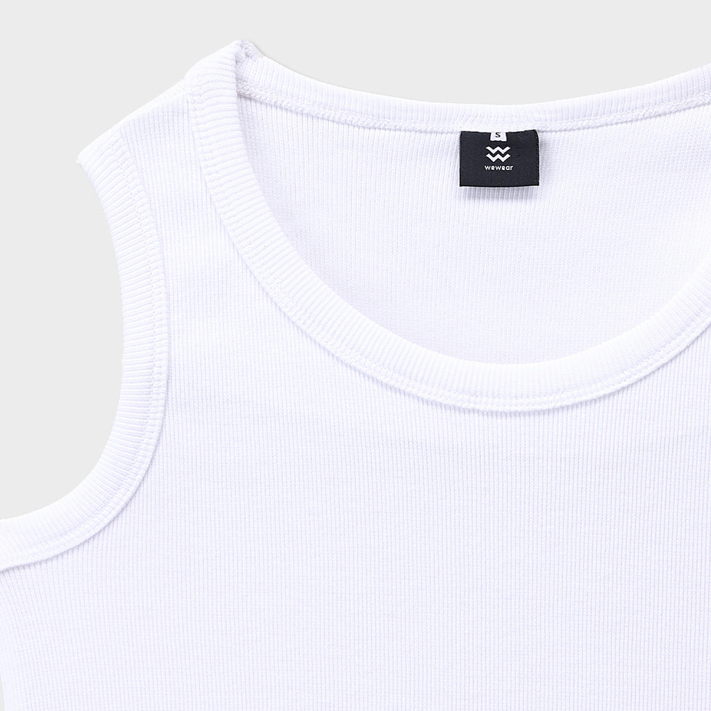 White Regular Tank Top