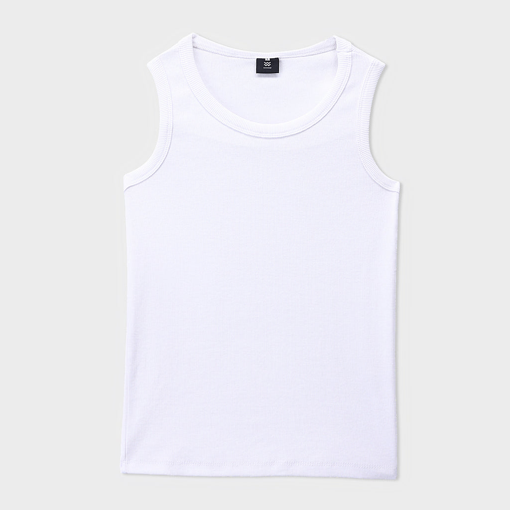 White Regular Tank Top