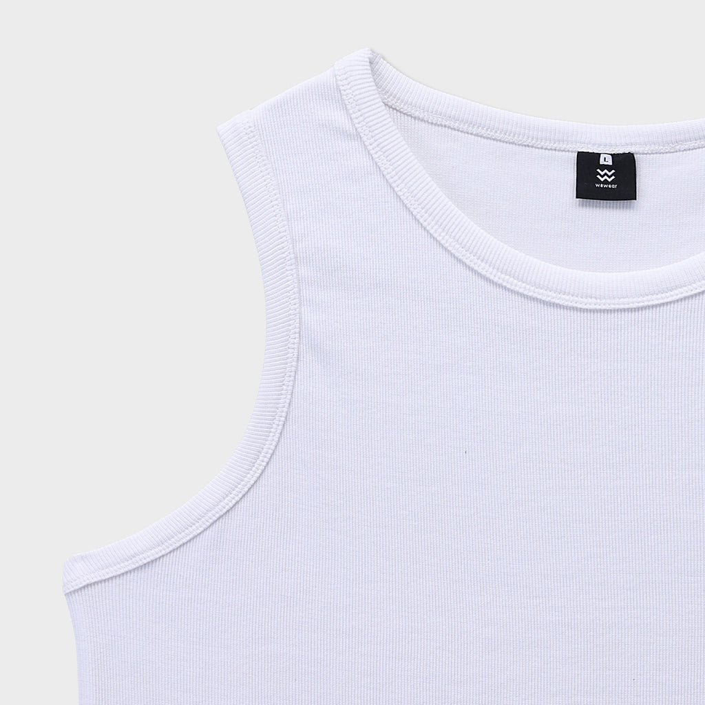 White Regular Tank Top
