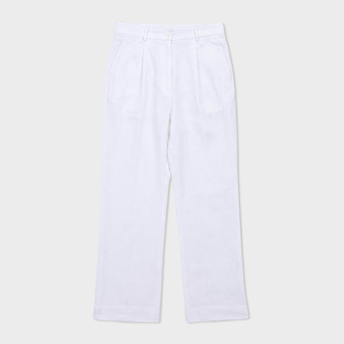 Cottonello Classic Linen Pleated Pant